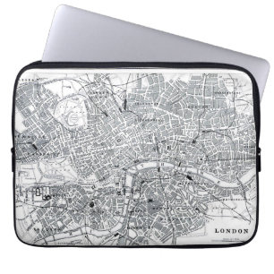 Housse Pour Ordinateur Portable Carte Londres