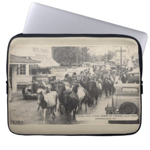 Housse Pour Ordinateur Portable Carte postale Chincoteague Pony Vintage 1941