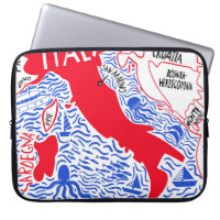 carte stylisée à la main de l'Italie. Illustrat Vo