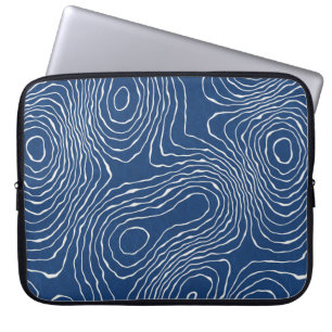 Housse Pour Ordinateur Portable Carte topographique de la ligne terrestre sans sou