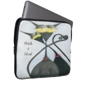 Housse Pour Ordinateur Portable Cartoon de chats gris et noir (Devant droit)