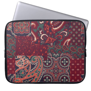 Housse Pour Ordinateur Portable Cashmere Paisley Silk : Patchwork Vintage Abstrait
