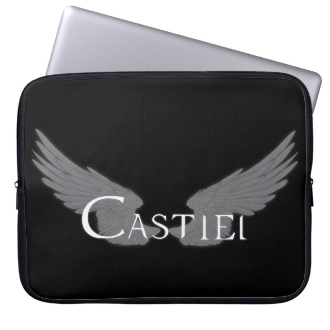 Housse Pour Ordinateur Portable Castiel Falln Avec Ailes Blanc (Devant)