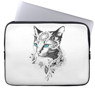 Housse Pour Ordinateur Portable Cat Animaux Animaux Animaux Illustration Art tatou