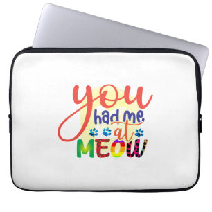 Housse Pour Ordinateur Portable Cat Art Vous M'Avez Eu À Meow