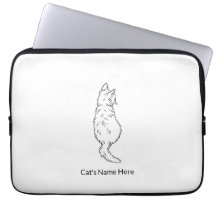 Cat Back View 13” Laptop Sleeve Personalized