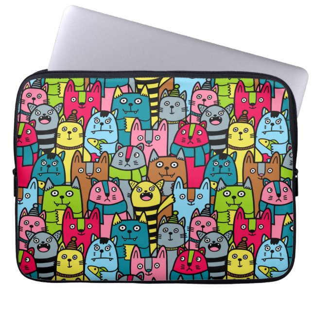 Housse Pour Ordinateur Portable Cat et kitten (Devant)