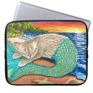 Housse Pour Ordinateur Portable Cat Mermaid 23