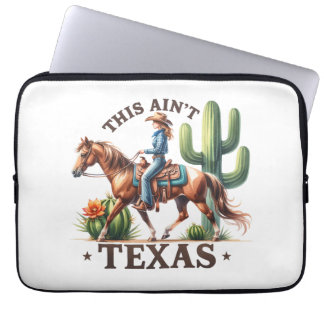 Housse Pour Ordinateur Portable Ce Cheval Cowgirl n'est pas Texas