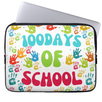 Housse Pour Ordinateur Portable Célébrez les 100 jours d'école avec une impression