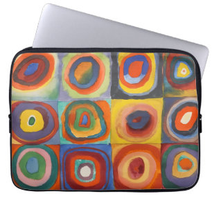 Housse Pour Ordinateur Portable Cercles concentrés Carré de Kandinsky