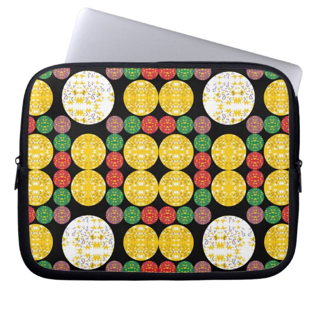 Housse Pour Ordinateur Portable Cercles d'étoiles (Devant)