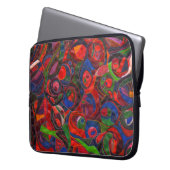 Housse Pour Ordinateur Portable Cercles rouges (devant gauche)