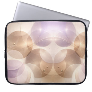 Housse Pour Ordinateur Portable Cercles translucides qui se chevauchent art IA