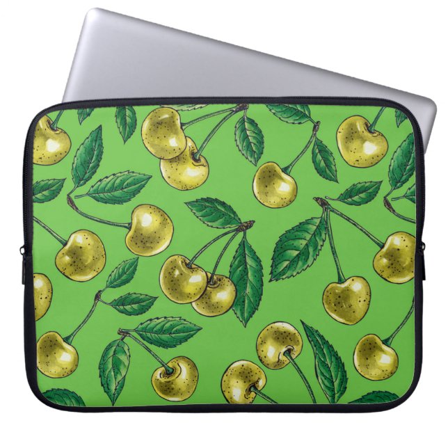 Housse Pour Ordinateur Portable Cerises jaunes (Devant)