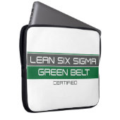 Housse Pour Ordinateur Portable Certifié Green Belt Lean Six Sigma (Devant droit)