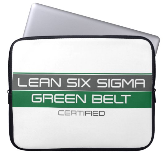 Housse Pour Ordinateur Portable Certifié Green Belt Lean Six Sigma (Devant)