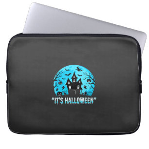 Housse Pour Ordinateur Portable C'est Halloween Maison Hantée Conception Chauve-so