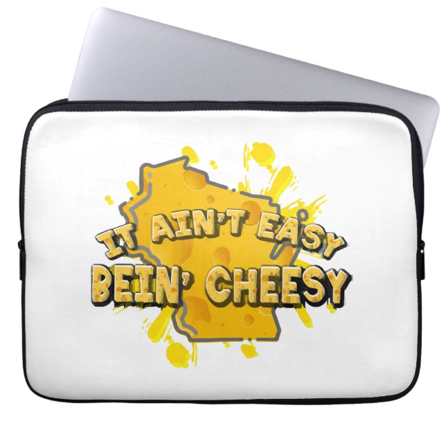 Housse Pour Ordinateur Portable C'est pas facile d'être fromage (Devant)