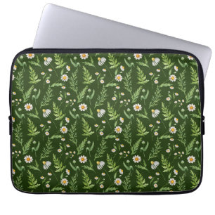 Housse Pour Ordinateur Portable Chamomile Fleur Botanique Rustique Motif