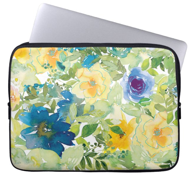 Housse Pour Ordinateur Portable Champ de fleurs (Devant)