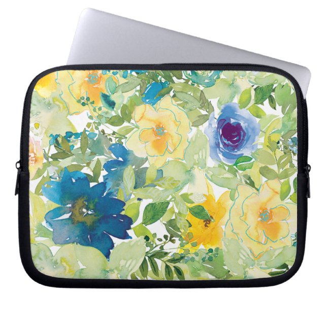 Housse Pour Ordinateur Portable Champ de fleurs (Devant)
