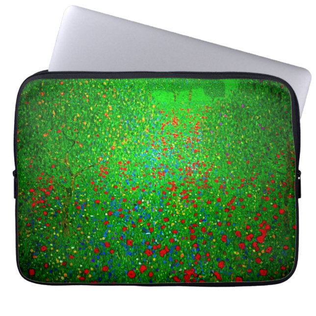 Housse Pour Ordinateur Portable Champ de pavot Gustav Klimt (Devant)