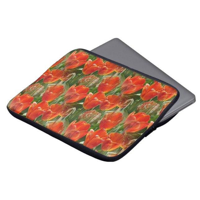 Housse Pour Ordinateur Portable Champ de tulipes...... (Devant haut)