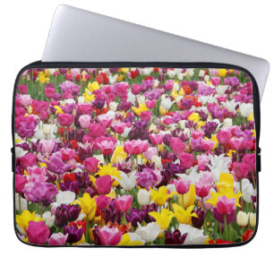 Housse Pour Ordinateur Portable champ plein de tulipes