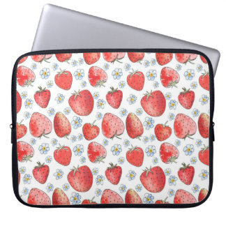 Housse Pour Ordinateur Portable Champs de fraises : Fraîcheur d'été