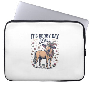 Housse Pour Ordinateur Portable Chapeau floral de cheval de Derby Day Y’all