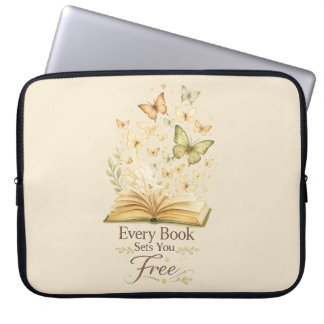Housse Pour Ordinateur Portable Chaque livre vous libère | Papillon amateur de liv