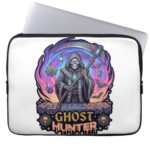 Housse Pour Ordinateur Portable Chasseur de fantômes Faucheur Squelette Faux Fl Pu