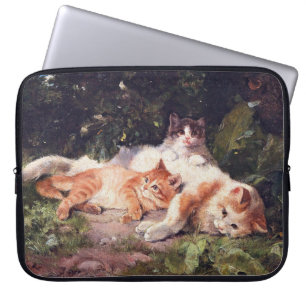 Housse Pour Ordinateur Portable Chat avec Kittens Art