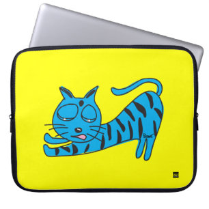 Housse Pour Ordinateur Portable Chat bleu paresseux douille d'ordinateur portable