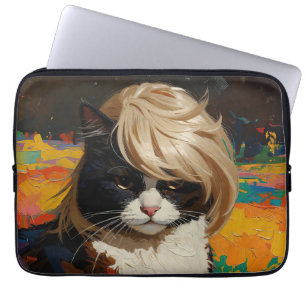 Housse Pour Ordinateur Portable Chat Dans Une Perruque (#2)