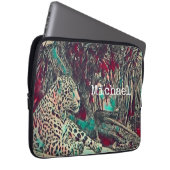 Housse Pour Ordinateur Portable Chat de jungle monochrome (Devant droit)