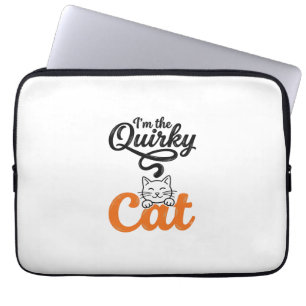 Housse Pour Ordinateur Portable Chat drôle Gravure vintage Dessin amateur de chat_
