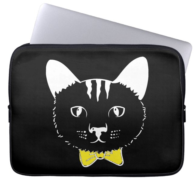 Housse Pour Ordinateur Portable Chat drôle mignon (Devant)