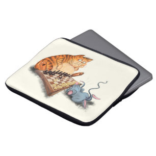 Housse Pour Ordinateur Portable Chat et souris Jouer Sigle Ordinateur Portable D'É