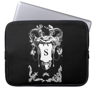 Housse Pour Ordinateur Portable Chat gothique visage décoration architecturale déf