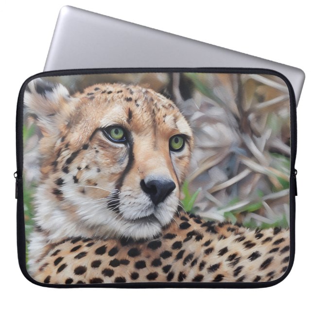 Housse pour ordinateur portable Chat Guépard Natur (Devant)