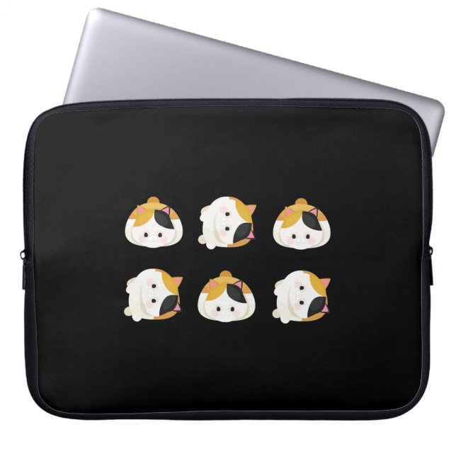 Housse Pour Ordinateur Portable Chat mignon (Devant)