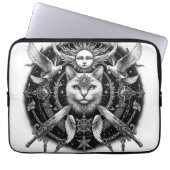 Housse Pour Ordinateur Portable "Chat Mystique" (Devant)