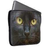 Housse Pour Ordinateur Portable chat noir (Devant droit)