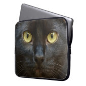 Housse Pour Ordinateur Portable chat noir (devant gauche)