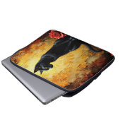 Housse Pour Ordinateur Portable Chat noir élégant (Devant bas)