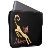 Housse Pour Ordinateur Portable Chat rouge drôle (Devant droit)