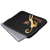 Housse Pour Ordinateur Portable Chat rouge drôle (Devant bas)