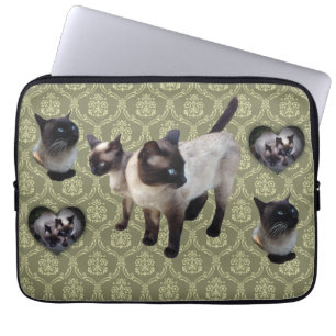 Housse Pour Ordinateur Portable Chat siamois né en Thaïlande